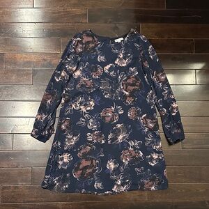 Lila Rose Navy and Pink Floral Dress
